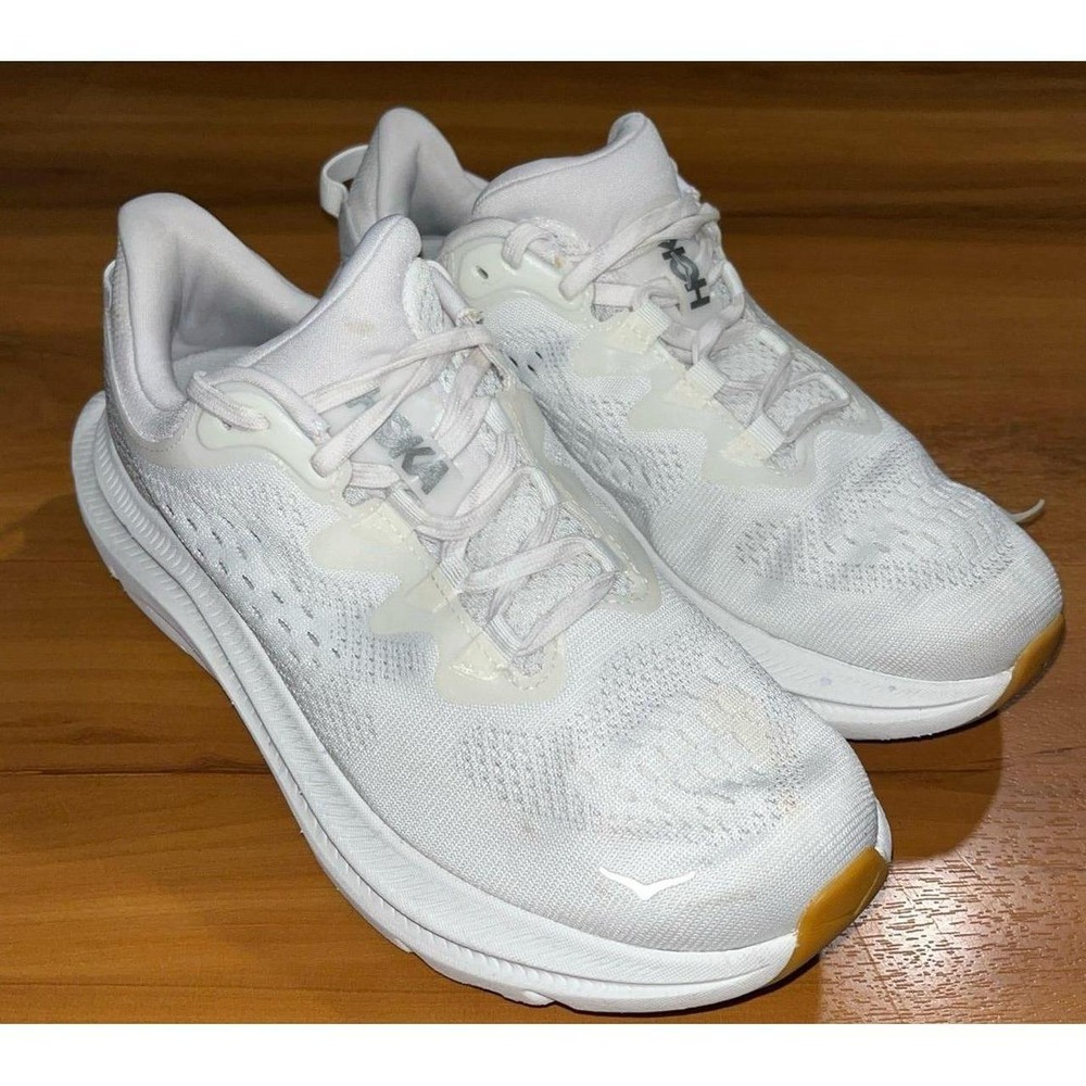 Womens HOKA Kawana 2 White/Nimbus Cloud Walking Running Work Lace Up Sneakers,